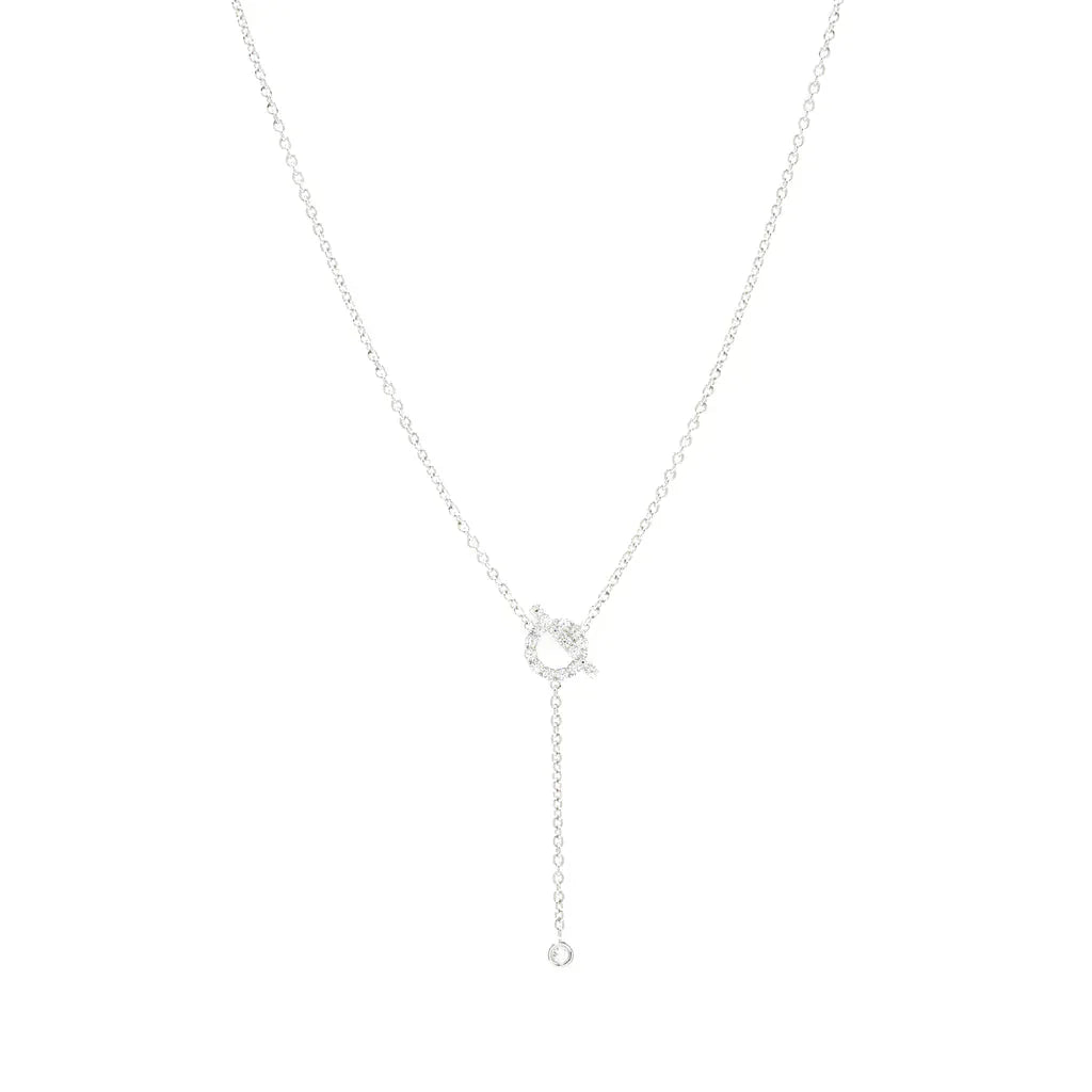 [Demi jewelry]FINESSE SILVER DIAMOND NECKLACE
