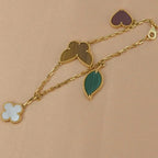 [Demi jewelry]LUCKY SPRING 5 MOTIF GOLD BRACELET