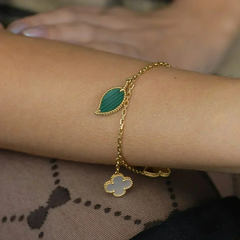 [Demi jewelry]LUCKY SPRING 5 MOTIF GOLD BRACELET