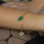 [Demi jewelry]LUCKY SPRING 5 MOTIF GOLD BRACELET