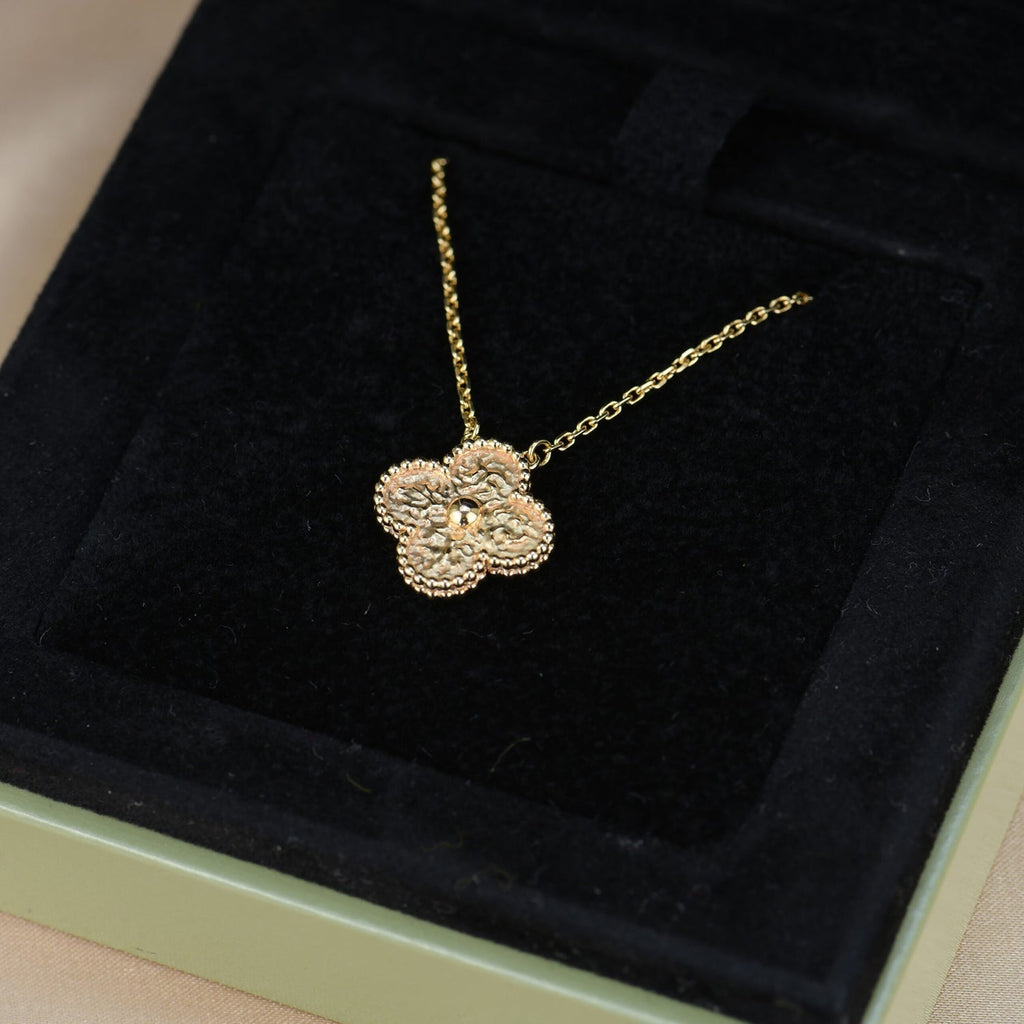 [Demi jewelry]CLOVER 15MM  BRONZING NECKLACE