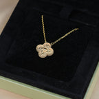 [Demi jewelry]CLOVER 15MM  BRONZING NECKLACE