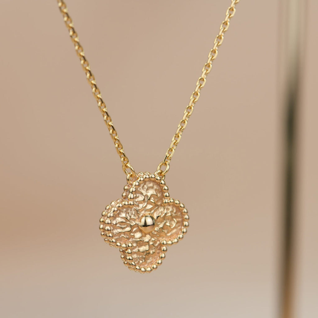 [Demi jewelry]CLOVER 15MM  BRONZING NECKLACE