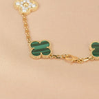 [Demi jewelry] CLOVER 5 MOTIF MALACHITE BRACELET COLLECTION