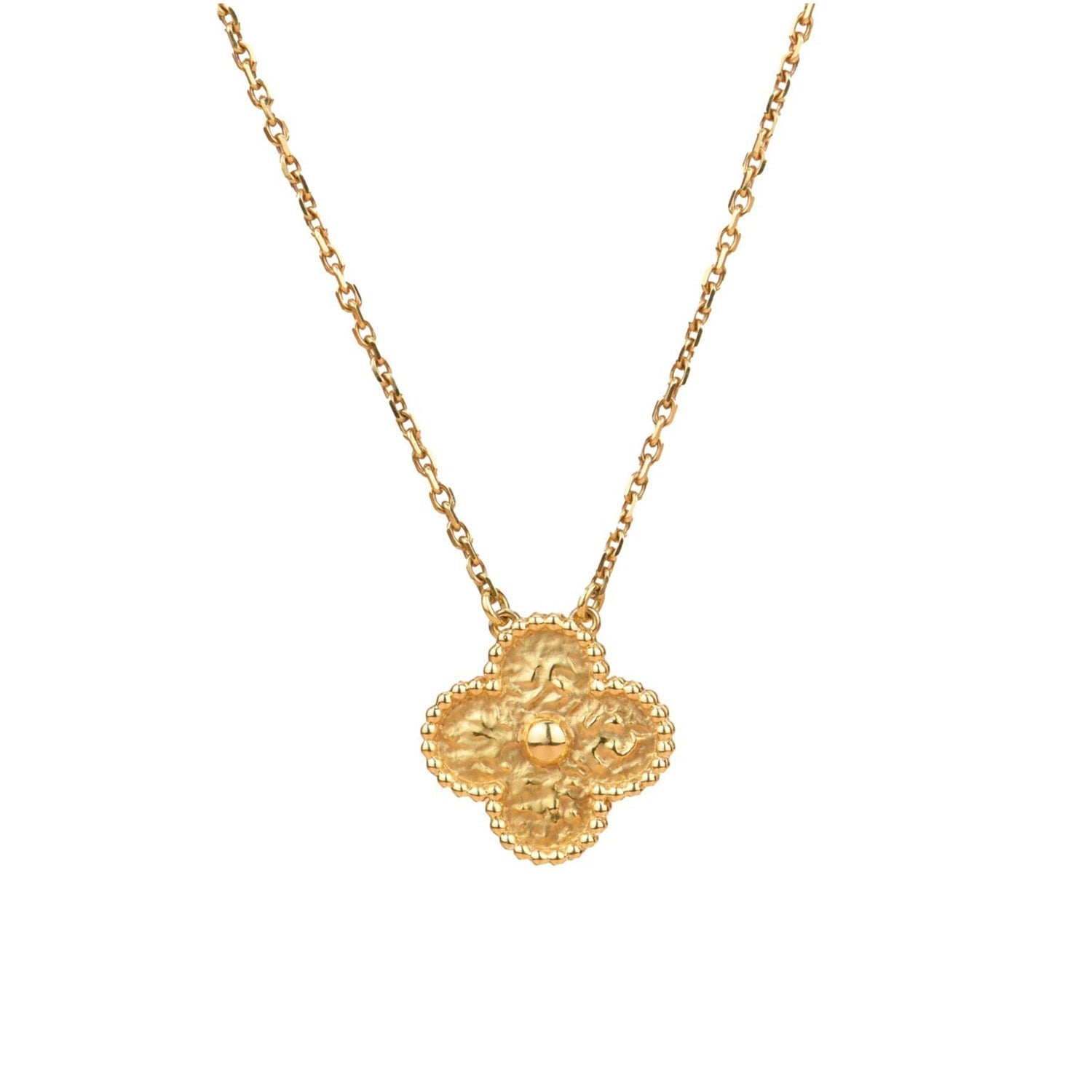 [Demi jewelry]CLOVER 15MM  BRONZING NECKLACE