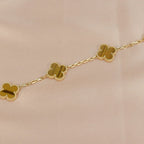 [Demi jewelry] CLOVER 5 MOTIFS TIGER EYE BRACELET COLLECTION