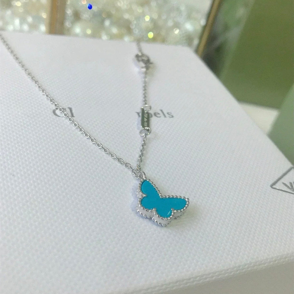 [Demi jewelry]BUTTERFLY TURQUOISE BUTTERFLY BRACELET SILVER