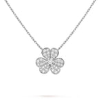 [Demi jewelry]CLOVER DIAMOND NECKLACE SILVER