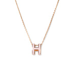 [Demi jewelry]POP H PEDANT PINK GOLD
