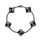 [Demi jewelry]CLOVER 5 MOTIF BLACK BRACELET-new