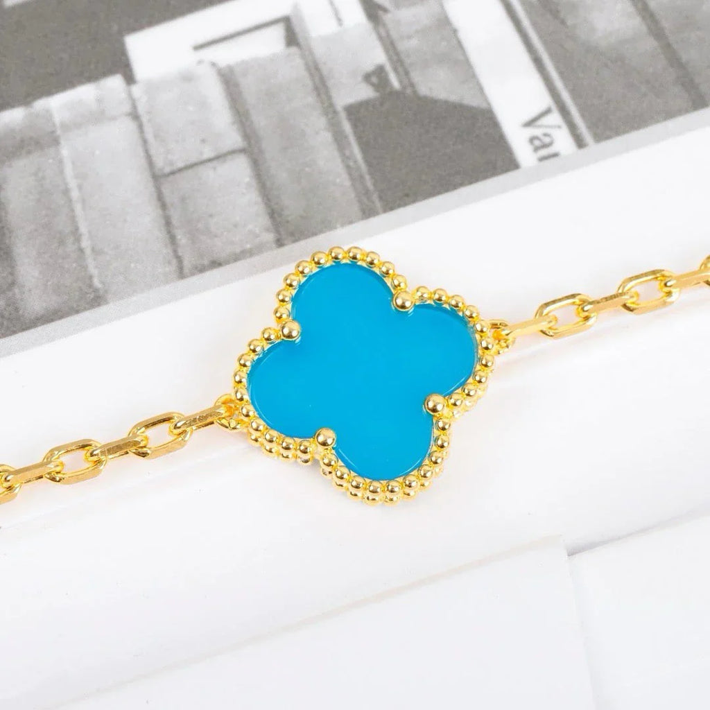 [Demi jewelry] CLOVER 5 MOTIF TURQUOISE BRACELET COLLECTION