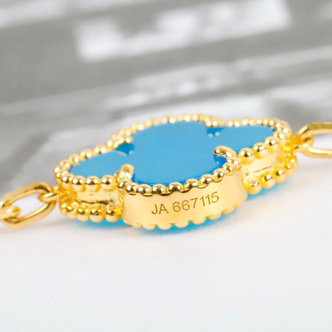 [Demi jewelry] CLOVER 5 MOTIF TURQUOISE BRACELET COLLECTION