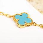 [Demi jewelry] CLOVER 5 MOTIF TURQUOISE BRACELET COLLECTION-new