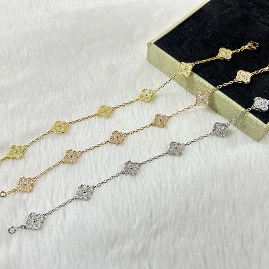 [Mystic]CLOVER 6 MOTIF DIAMOND BRACELET