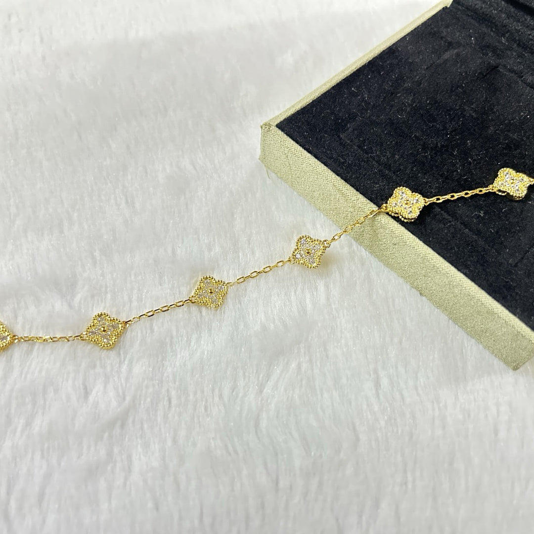 [Mysitc ]New CLOVER 6 MOTIF DIAMOND BRACELET