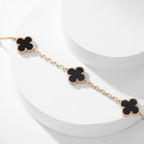[Demi jewelry]CLOVER 10 MOTIFS ONYX NECKLACE