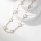 [Demi jewelry]CLOVER 10 MOTIFS WHITE MOTHER OF PEARL NECKLACE