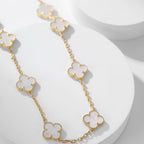 [Demi jewelry]CLOVER 10 MOTIFS WHITE MOTHER OF PEARL NECKLACE