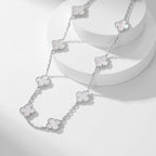 [Demi jewelry]CLOVER 10 MOTIFS WHITE MOTHER OF PEARL NECKLACE