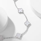 [Demi jewelry]CLOVER 10 MOTIFS WHITE MOTHER OF PEARL NECKLACE