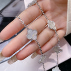 [Demi jewelry]CLOVER 10 MOTIFS WHITE MOTHER OF PEARL NECKLACE