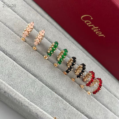 [Mystic]NEW COLORED GEMSTONE COLLECTION SMALL HOOP EARRINGS