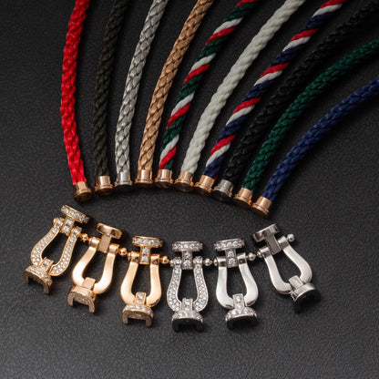 [Mystic]FORCE LARGE HORSESHOE HALF DIAMOND BRACELET SILVER
