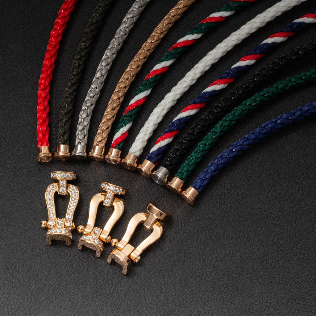 [Demi jewelry]FORCE LARGE HORSESHOE FULL DIAMOND BRACELET SILVER