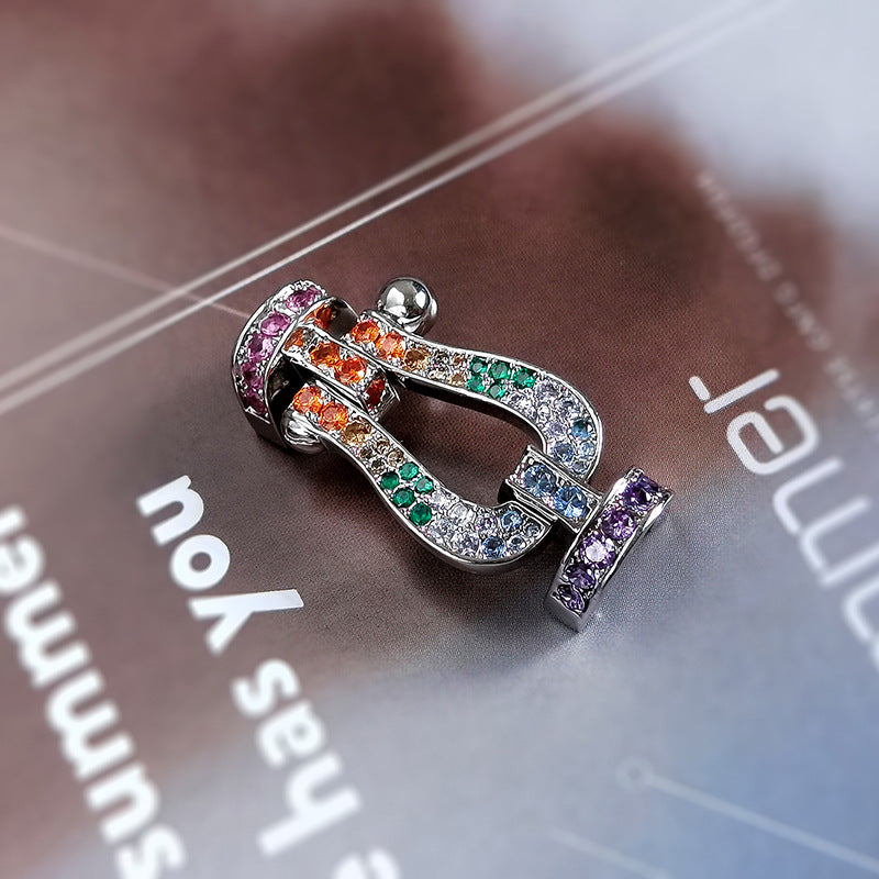 [Demi jewelry]FORCE LARGE HORSESHOE  COLORED DIAMOND BRACELET ROSE GOLD