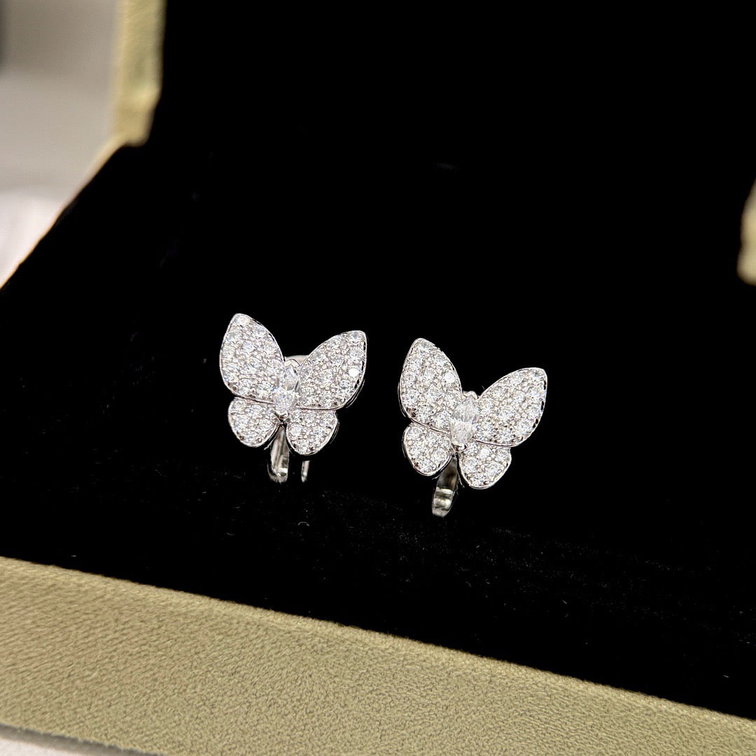 [Demi jewelry]BUTTERFLY ALL DIAMOND EARRINGS