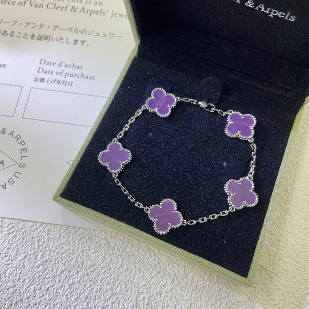 [Demi jewelry] CLOVER 5 MOTIF VIOLET BRACELET COLLECTION-new