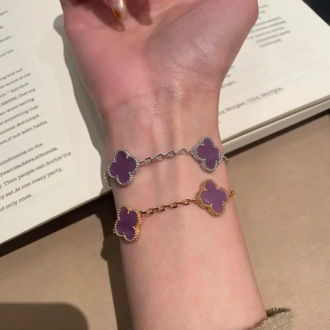 [Demi jewelry] CLOVER 5 MOTIF VIOLET BRACELET COLLECTION-new