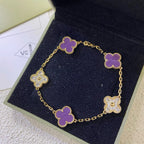 [Demi jewelry] CLOVER 5 MOTIF VIOLET BRACELET COLLECTION