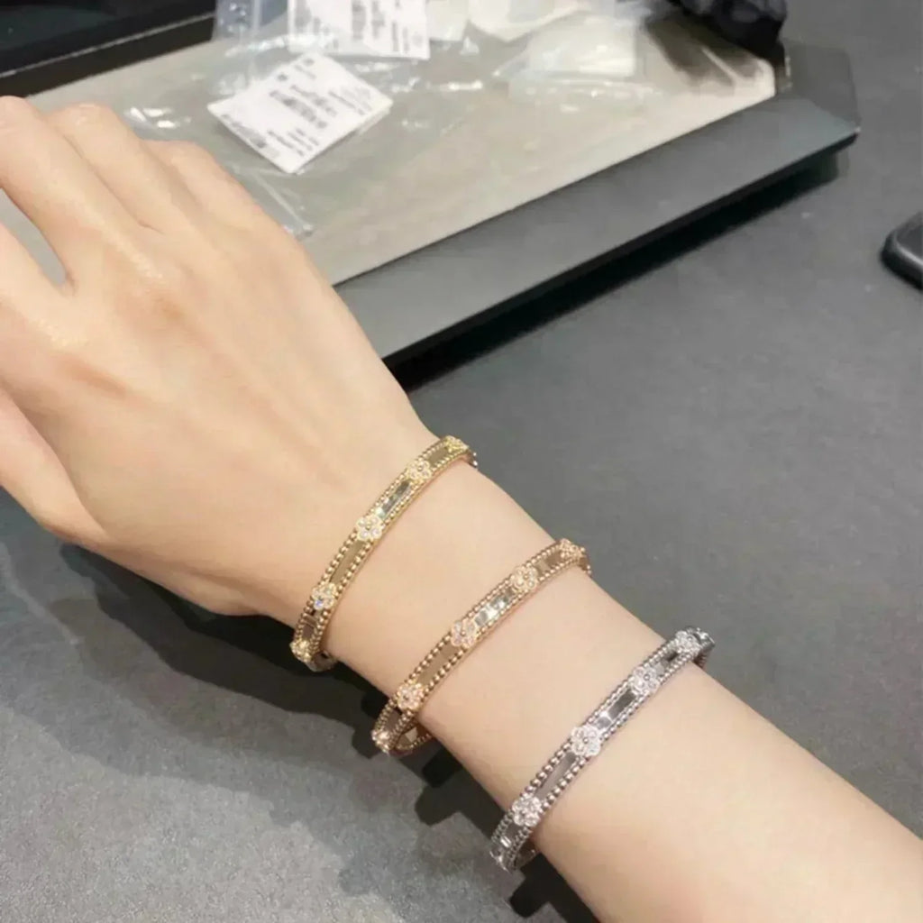 [Demi jewelry]CLOVER BRACELET 4MM DIAMONDS