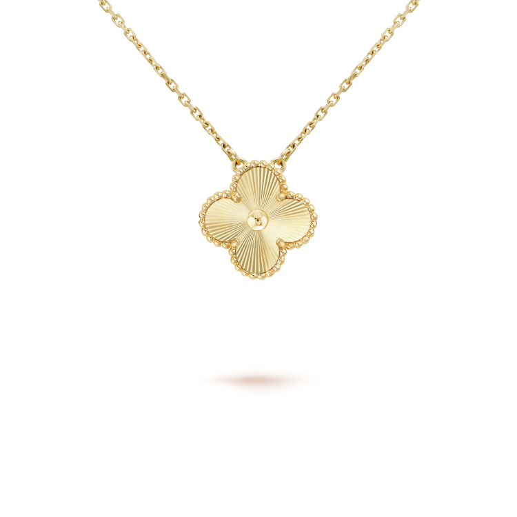 [Demi jewelry]CLOVER 15MM LASER NECKLACE