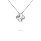 [Demi jewelry]CLOVER 15MM LASER NECKLACE SILVER