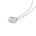 [Demi jewelry]CLOVER 15MM LASER NECKLACE SILVER