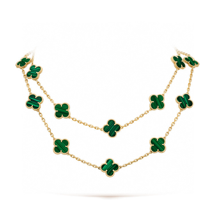 [Demi jewelry]CLOVER 20 MOTIFS MALACHITE GOLD