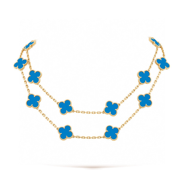 [Demi jewelry]CLOVER 20 MOTIFS TURQUOISE GOLD