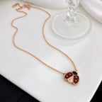 [Demi jewelry]LUCKY  CARNELIANS LADYBUG NECKLACE