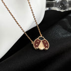 [Demi jewelry]LUCKY  CARNELIANS LADYBUG NECKLACE