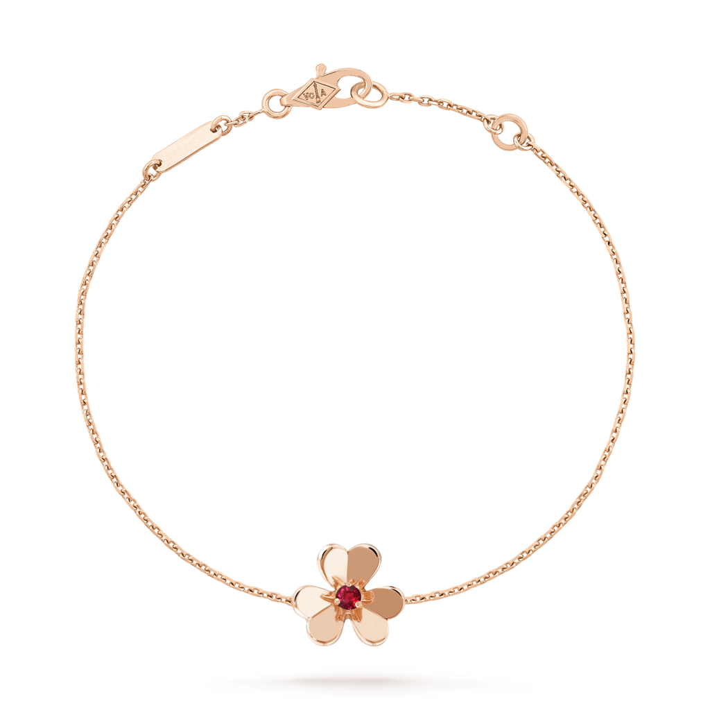 [Demi jewelry]FRIVOLE GOLD FLOWER PINK MALACHITE BRACELET