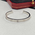 [Demi jewelry]LOVE BRACELET 6.1MM 1 DIAMOND OPEN CUFF