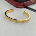 [Demi jewelry]LOVE BRACELET 6.1MM 1 DIAMOND OPEN CUFF