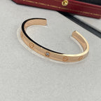 [Demi jewelry]LOVE BRACELET 6.1MM 1 DIAMOND OPEN CUFF
