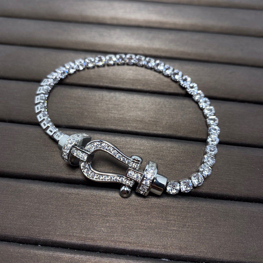 [Demi jewelry]FORCE  HORSESHOE  DIAMOND TENNIS BRACELET