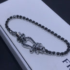 [Demi jewelry]FORCE  LARGE HORSESHOE FULL DIAMOND TENNIS BRACELET
