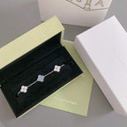 [Demi jewelry] CLOVER 5 MOTIF PURPLE CHALCEDONY BRACELET COLLECTION