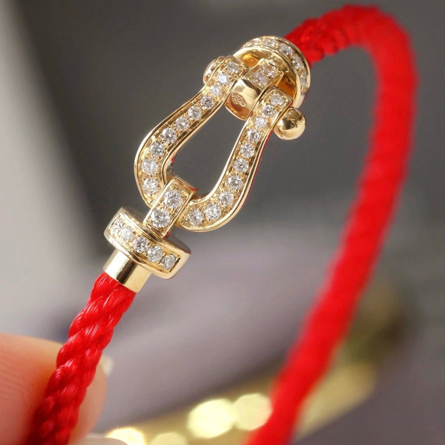[Mystic]FORCE LARGE HORSESHOE FULL DIAMOND BRACELET ROSE GOLD