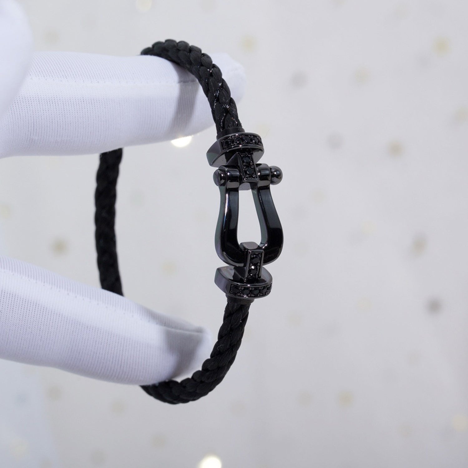 [Demi jewelry]FORCE LARGE SERIES HORSESHOE BLACK SAMURAI BRACELET